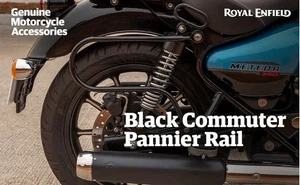 Royal Enfield Black RH Commuter Pannier Rail Meteor/New Classic/New Bullet-350 - Picture 1 of 4