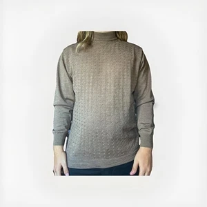 Metropolitan View Woolmark 100% Wool Sweater Made In Italy Brown, XL, Ornate - Picture 1 of 4