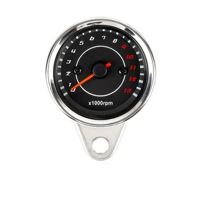 Medidor de tacómetro con retroiluminación LED universal para motocicleta medidor café corredor Foto 1 de 4