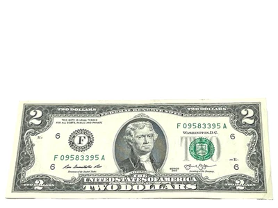 U.S. 2013, $2.00 FEDERAL RESERVE NOTE, Almost UNC, S/N F 09583395 A (#540) - Image 1 of 2