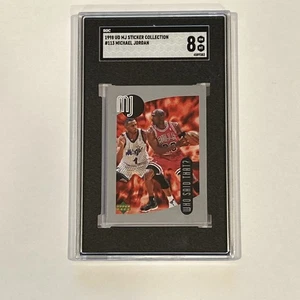 1998 Upper Deck MJ Sticker Collection #113 Michael Jordan Chicago Bulls SGC 8 - Picture 1 of 5