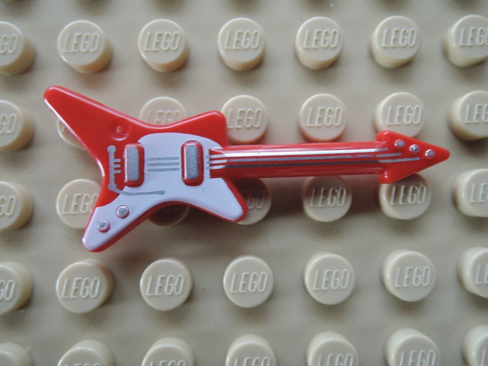 LEGO 1 x Musikinstrument E-Gitarre 17356pb03 rot bedr. Alfred + Rocker 71020 - Bild 1 von 1
