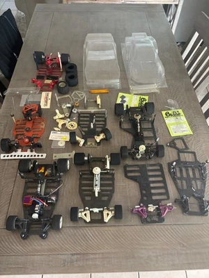 Vintage Team Associated RC12L RC12L3 Pan Car Rolling Rare AE Lot - Image 1 of 4