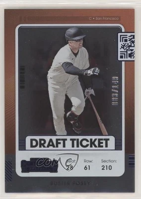 2021 Panini Contenders Draft Ticket Blue /149 Buster Posey #34 - Image 1 of 2