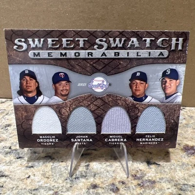 2009 UD Sweet Swatch Game Used QUAD JERSEY Ordonez Santana Cabrera Hernandez - Image 1 of 4