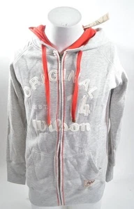 NWT WOMENS WILSON 100 YEARS FULL ZIP SWEATSHIRT  $70 L cool grey heather hoodie - Picture 1 of 4