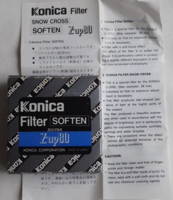 Konica 38mm SOFTON (Diffuser / Soft Focus) Filter Made Specially for Z-up80 - Image 1 of 4