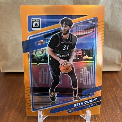 2021-22 Panini Donruss Optic Seth Curry Orange /199 Philadelphia 76ers #91 - Image 1 of 2