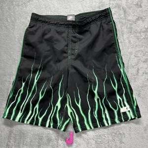 Vintage Y2K Nike Swim Green lightning Flames Travis Scott Youth Size Large - Picture 1 of 9