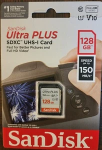 SanDisk Ultra Plus SDXC UHS-I 128GB Memory Card SDSDUWC-128G-AT6IN - Picture 1 of 2