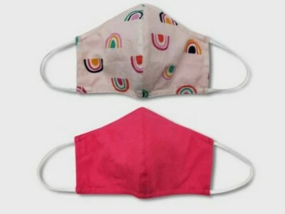 Set of 2Pks # 4 Kids Rainbow Cloth Face Masks - Cat & Jack. Pink - Image 1 of 3
