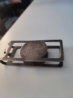 Ancienne Pince A Serviette MONOGRAMME R POINCON TETE DE LION SGDG - Photo 1/4