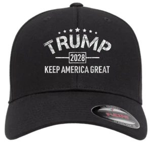 Trump 2028 MAGA 45 47 48 Make America Great Again 5001 Flexfit Hat Baseball Cap - Picture 1 of 19