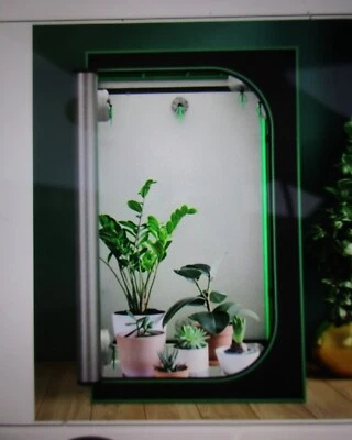 Tienda de Cultivo Jardín 48"x48"x80" Alto, Mylar Reflectante, Ventana de Observación y Bandeja Foto 1 de 4