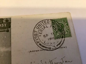 GB KGV 1911 Sept 9th First Flight Advert Cover UK Aerial Post - Picture 1 of 4
