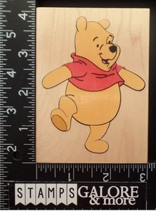 All Night Media Rubber Stamps Lrg Dancing Pooh 199-J05 DISNEY CHARACTERS #1494 - Picture 1 of 2