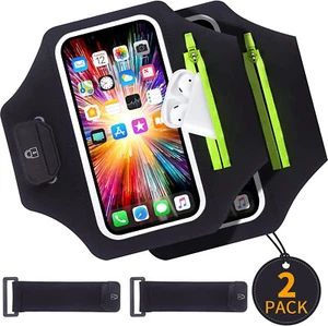 2 Pack Phone Arm Bands for Running, Phone Armband, Running Armband (6.1in) - Zdjęcie 1 z 6