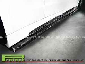 Carbon Fiber Side Skirts Lip For 2015+ W205 C200 C250 C300 C400 w/ AMG Sports - Picture 1 of 2