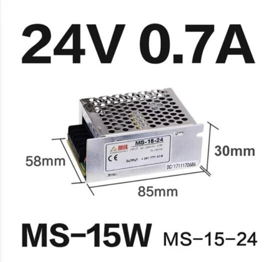 1PCS Meanwell MS-15-24 SAÍDA 24V 10.7A transformador DC caixa de alimentação de comutação NOVO - Imagem 1 de 1