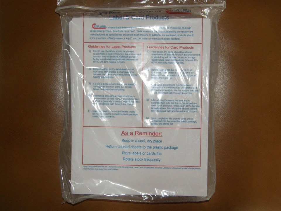 COMPULABEL Inkjet Laser Labels 3.5" x 3.3" 250 sheets 10 per page  2500 labels  - Image 1 of 1