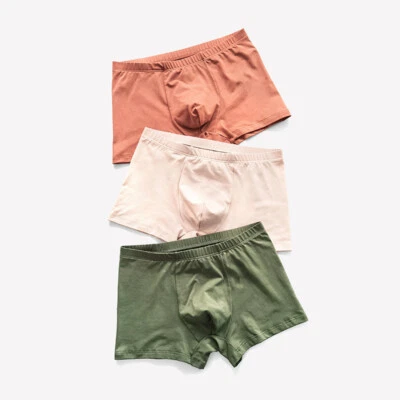 Cotton New Men's High Elastic Soft Boxer Shorts Flat Angle Comfortable Underwear - Image 1 of 4