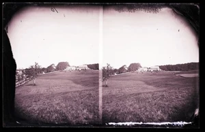 ANTIQUE GLASS NEGATIVE, FC PHILPOT, GREAT OLD FARMHOUSE AND GREAT FIELDS - Picture 1 of 4