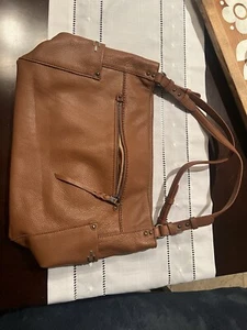Bolso de Hombro Hobo de Cuero Marrón The Sak Bolso de Mano Tachonado Bolsillos/Top - Imagen 1 de 7