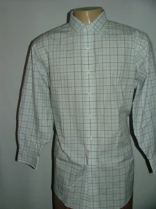 NEW WT BROOKS BROTHERS DRESS SHIRT SIZE 17 1/2 33 COTTON BLUE WHITE PLAIDS #220 - Picture 1 of 7