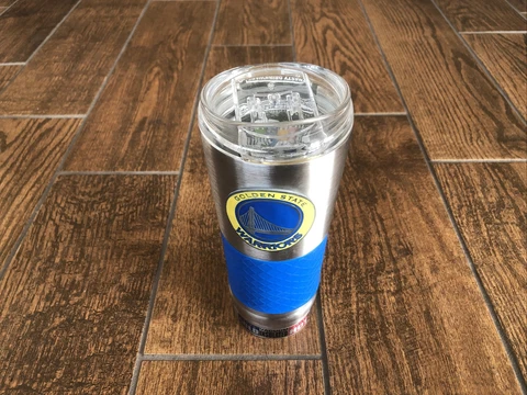 NBA Insulated Hot/Cold Stainless Steel Travel Tumbler Golden State Warriors 24oz Cover