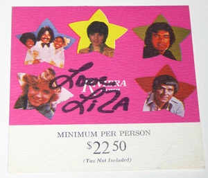 Vintage Riviera Hotel Price Standup Card SIGNED Liza Minelli  - Picture 1 of 3