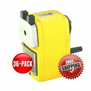 36 Yellow Classroom Friendly Pencil Sharpeners (Only $13.99 each) School Special - Picture 1 of 11