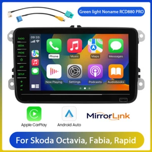 Autoradio 8" RCD880 PRO RCD330 RCD360 verde Android Carplay per VW Skoda - Foto 1 di 20