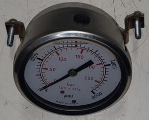 0-4000 PSI Flüssigkeitsgefülltes Manometer 2-1/2" Edelstahlgehäuse Messing 1/4"... - Bild 1 von 2