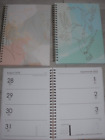 2023 A5 Diary Hardcover Twin Wire Bound Week To View Blue Pink Abstract Designs