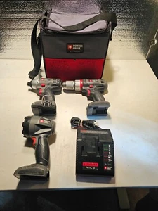 Lot of 4 Porter Cable 18V Tools PCL180ID PCL180D PC1800L PCXMVC - With Case - Picture 1 of 19