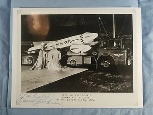 Autographed ZACCHINI X-15 Double Human Missile Rocket Press Promo Photo Circus 2 - Picture 1 of 3