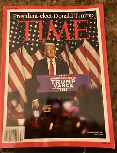 DONALD TRUMP - TIME MAGAZINE President Elect 2024 BRAND NEW Newsstand Free Shp - Picture 1 of 3