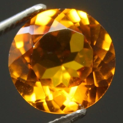 Zafiro champán Madagascar natural certificado 6,70 quilates 11x11 mm piedra preciosa redonda Foto 1 de 4