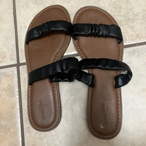 Sandalias para mujer Willow dos bandas arrugadas - hilo universal talla: 9 - Imagen 1 de 5