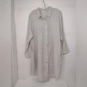 Milio-Milano Damen hellbraunes Leinenkleid Gr. (M) - Bild 1 von 11