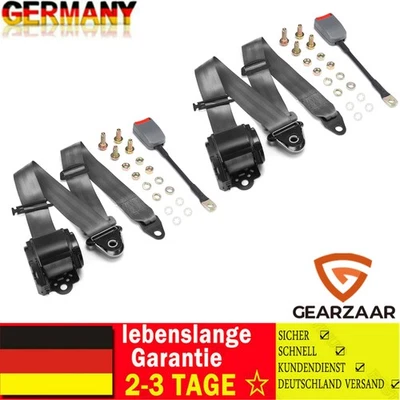 2x for VW T5 3 point automatic belt seat belt universal belt whip E test - Image 1 of 4