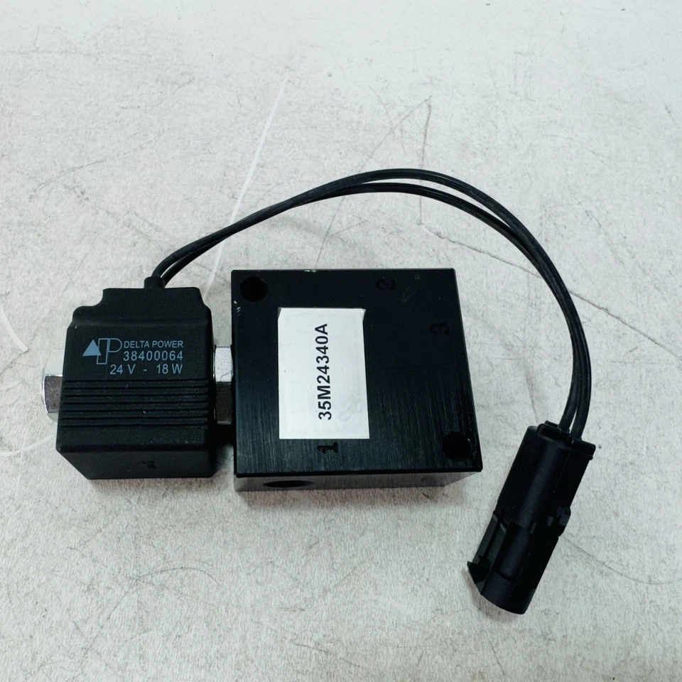 Conjunto de bloco de válvula solenóide Muncie, 24V, peça OEM # 35M24340A, TOMADA DE FORÇA, caminhão basculante - Imagem 1 de 4