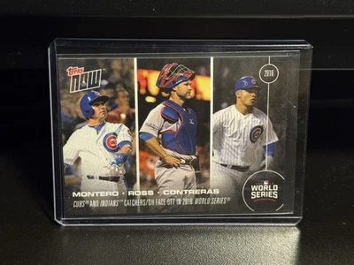2016 TOPPS NOW #620 CUBS & INDIANS WORLD SERIES CATCERS/DH - Image 1 of 2