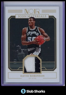 2024 PANINI NOIRDAVID ROBINSON ICON MATERIALS INTERNATIONAL HOLO GOLD PATCH 1/3 - Изображение 1 из 4