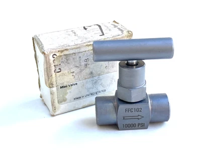 NOS Dixon 102-FFC 硬座迷你针阀,10000PSI FFC102,全新旧货 — 第 1/2 张图片