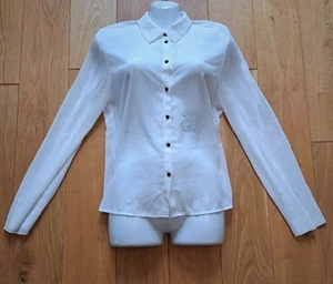 Zara semi sheer blouse with pleated flared sleeve size large - Picture 1 of 4