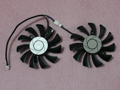 Pair Fans Cooler Fan For MSI GTX 1050 GTX 1050Ti HA8010H12F-Z 75mm Graphics Card - Image 1 of 4