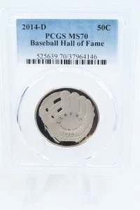 2014-D PCGS MS70 Baseball Hall Of Fame Modern Commemorative Half Dollar 50C - Picture 1 of 2