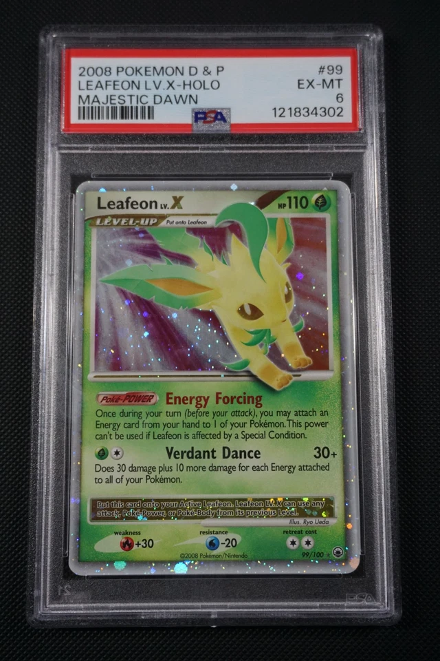 Pokemon Majestic Dawn Leafeon Lv.X #99 - PSA 6 - Image 1 of 3