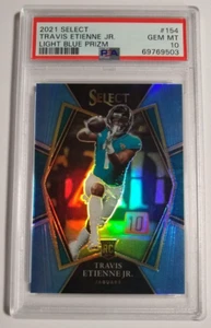 2021 Select Travis Etienne Jr. Light Blue Prizm RC #ed 89/99 PSA 10 Jaguars - Picture 1 of 2